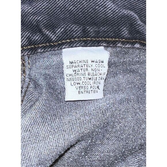 Vintage 90s Marithe Francois Girbaud Baggy Black Denim Men Jeans Size 35x26 - Picture 4 of 7